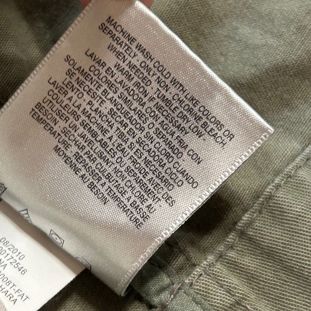 Jessica Simpson Sahara Olive Green Military Utility Jacket Cargo Frayed Hem M - Picture 12 of 16